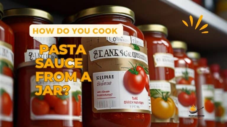 How do you cook pasta sauce from a jar with simple ingredients?