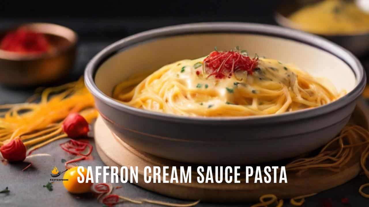 saffron cream sauce pasta