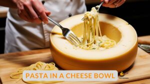 Pasta In A Cheese Bowl