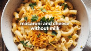 Macaroni and Cheese Without Milk