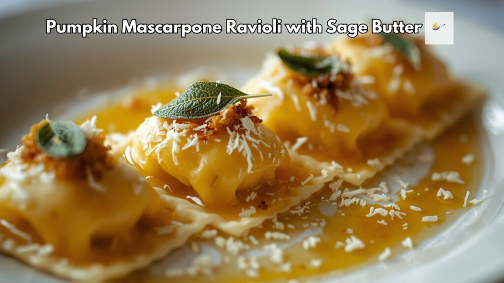 Quick Pumpkin Mascarpone Ravioli with Sage Butter